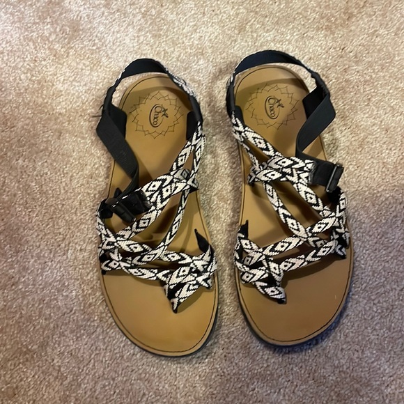 Chaco Shoes Chacos With Leather Footbed Poshmark